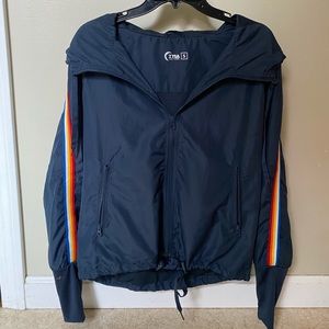 Zyia Active Navy Rainbow Bomber Jacket